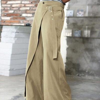 Elegant Semi-Wrap asymmetric trousers