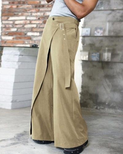Elegant Semi-Wrap asymmetric trousers